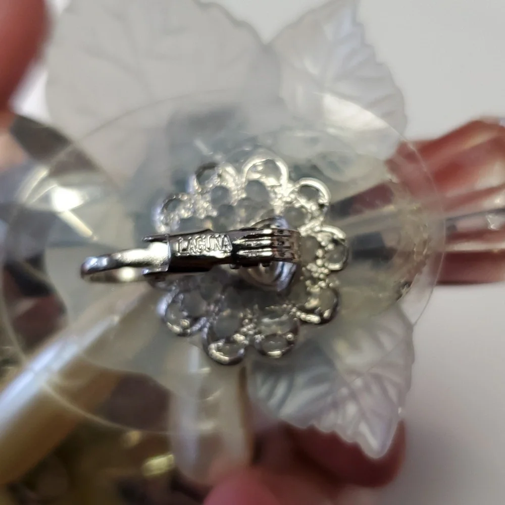Very big clip on costume earrings
